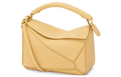 LOEWE Puzzle Soft Grain Cow Leather Shoulder Bag, Crossbody Bag, Handbag Mini Women's Butter