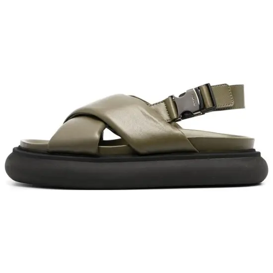Moncler Crossover-strap Leather Sandals