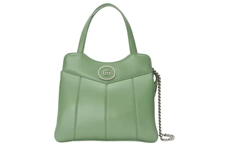 GUCCI Leather Tote Bag, Shopping Bag, Shoulder Bag, Crossbody Bag, Handbag Mini Women's Green