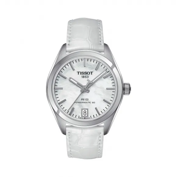 TISSOT PR100ϵԶео 100׷ˮ Ů  33mm ĸɫ ֱ Ƥ T101.207.16.111.00