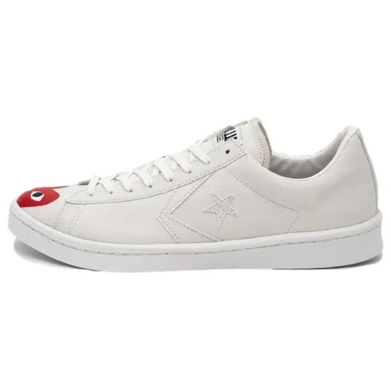 Converse Cons Pro Leather Skateboarding Shoes Unisex Low-top White/Red