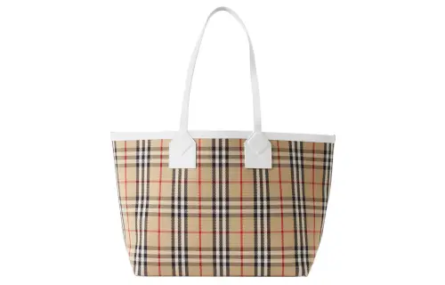 Burberry Cotton Canvas Tote Bag, Shopping Bag, Canvas Bag, Shoulder Bag, Handbag Medium Women's Light Brown