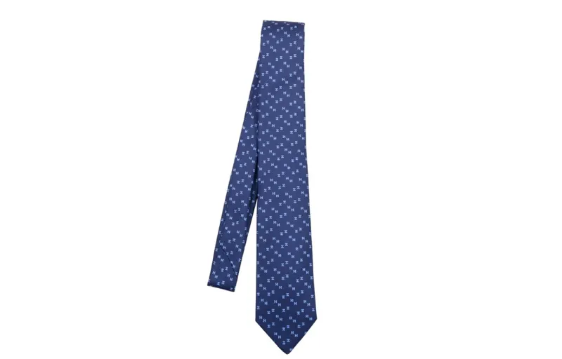 HERMES Ties Men's Dark Blue