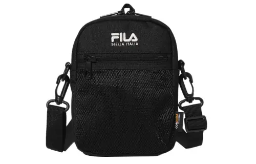 FILA Polyester Shoulder Bag, Crossbody Bag Mini Unisex Black