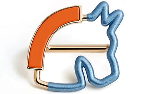 HERMES Cheval Jewelry Accessories Unisex Multicolor