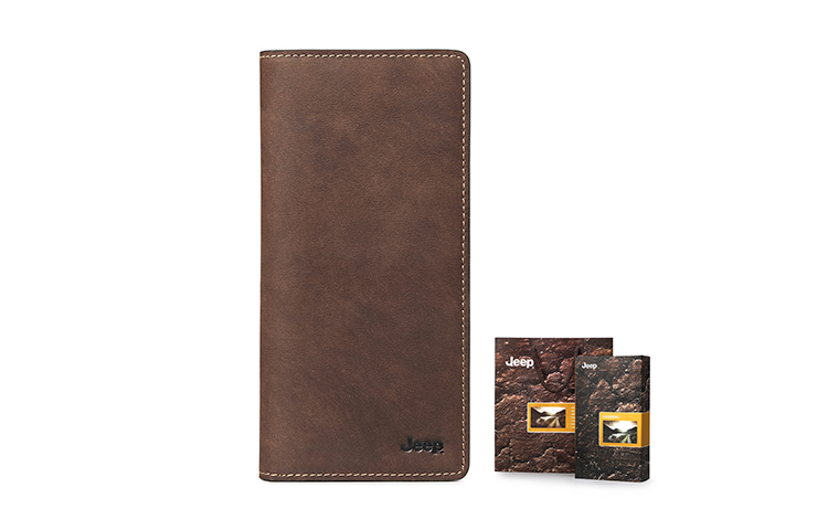 Jeep Pure Cow Leather With Genuine Leather Wallet, Wallet Men's Coffee