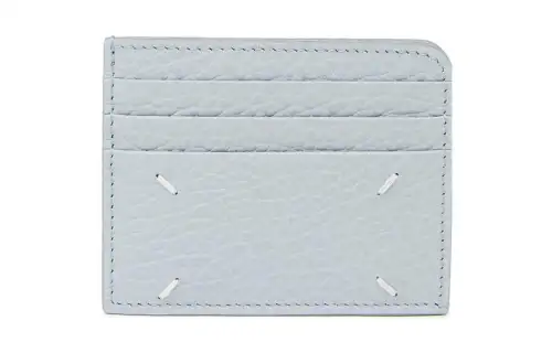 Maison Margiela Grain Calfskin Card Holder Card Holder Women's Light Blue