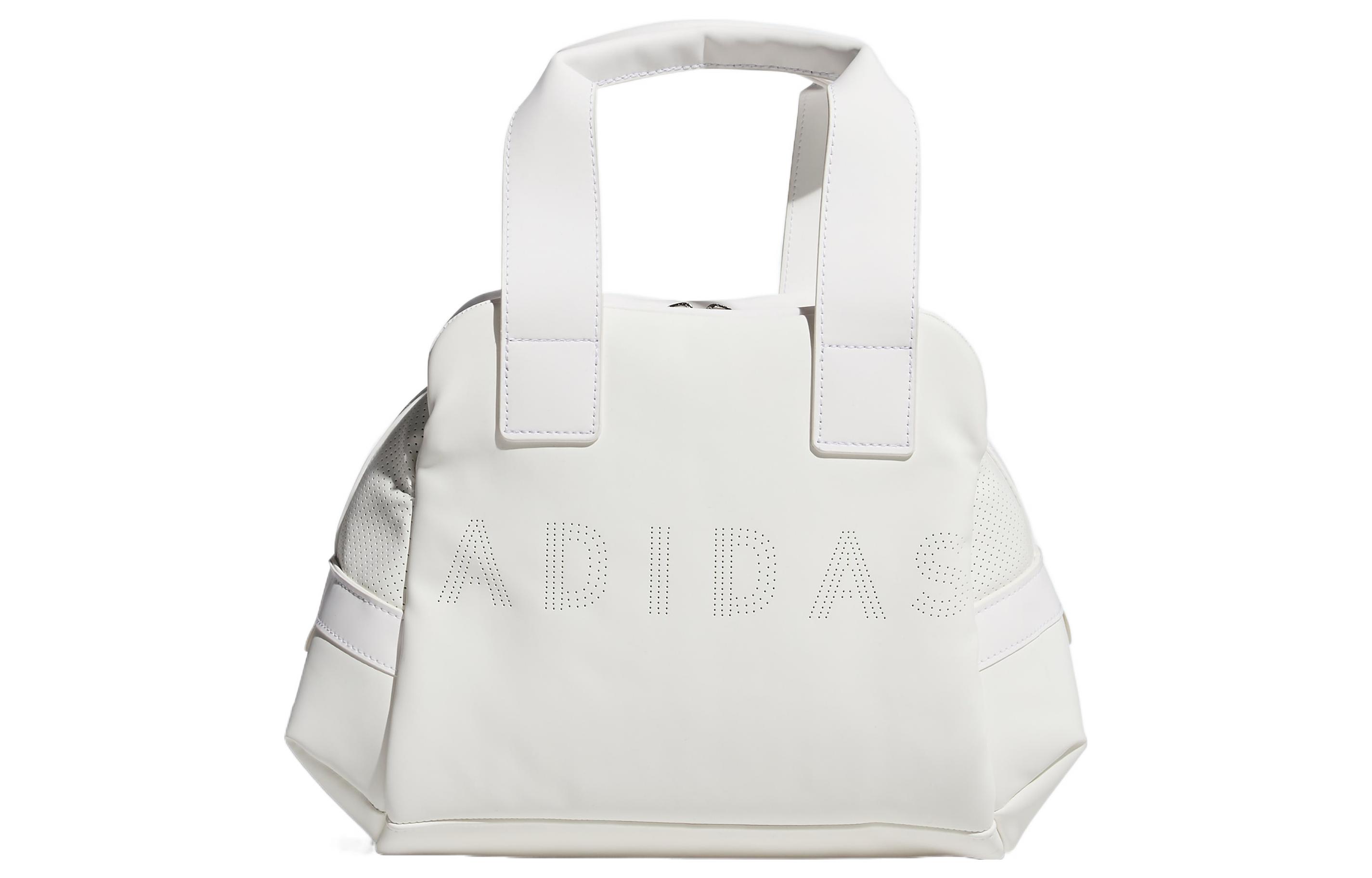Adidas Trefoil Artificial Leather Polyurethane Handbag Regular Women's White