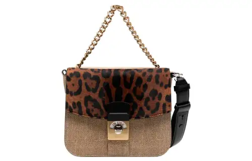 Maison Margiela Straw Shoulder Bag Small Women's Multicolor