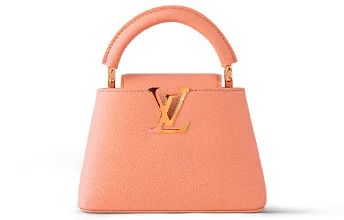 LOUIS VUITTON Capucines Leather Kapsyn Shoulder Bag, Crossbody Bag, Handbag Mini Women's Orange