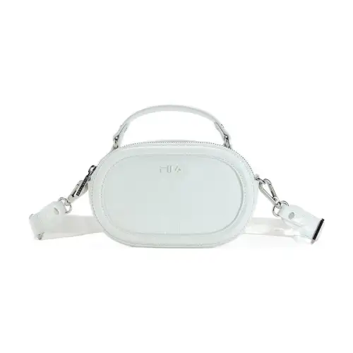 FILA Plain Weave PU Handbag, Crossbody Bag, Crossbody Bag Small Women's White