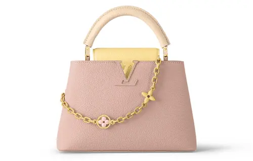 LOUIS VUITTON Capucines Cow Leather Shoulder Bag, Crossbody Bag, Handbag Small Women's Pink
