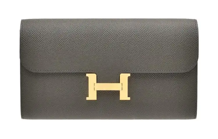 HERMES Constance To Go Gold tone Lock Epsom Leather Handheld Shoulder Bag, Crossbody Bag, Wallet Women's