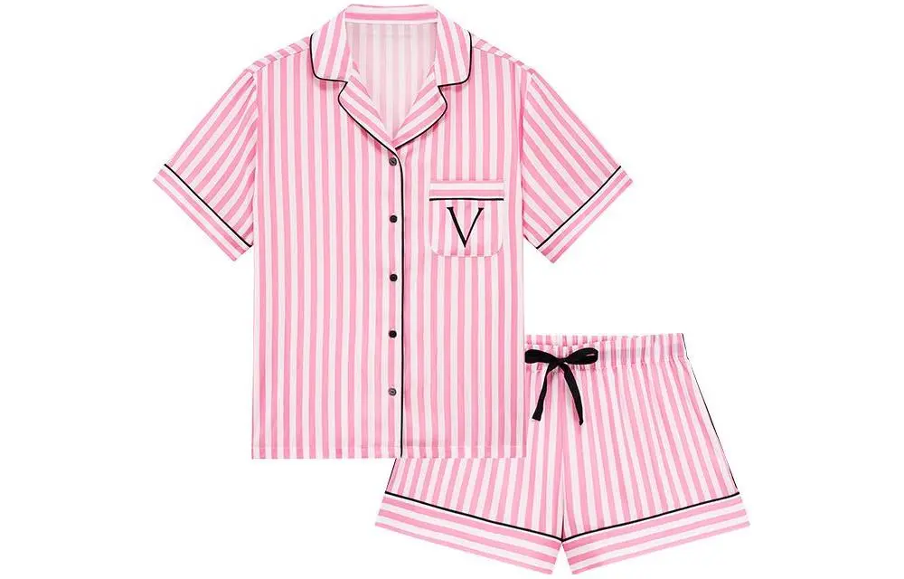 Victoria's Secret More Than Just The Comfort Series Pajama Set Women's Pink Stripes