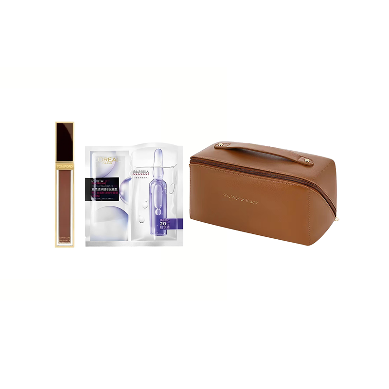 TOM FORD Tom Ford, moisturizing lip gloss, cosmetic bag, makeup primer, set, mirror effect, square tube, 5.5 ml