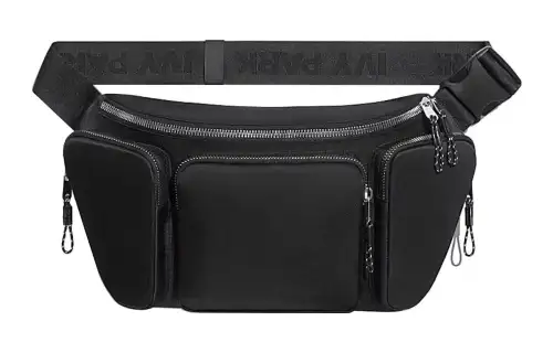 Adidas IVY PARK Collaboration Polyester Sling Bag, Fanny Pack Regular Unisex Black