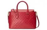 GUCCI Cow Leather Crossbody One Shoulder Handbag Regular Women's Red