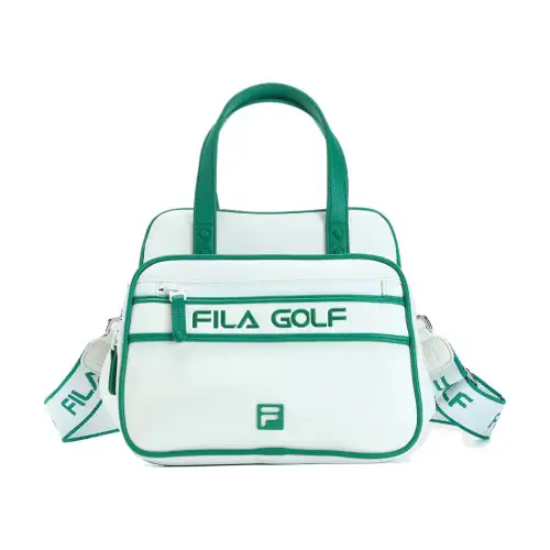 FILA Pu Golf Bag, Sports Bag, Shoulder Bag, Crossbody Bag, Handbag Small Women's White