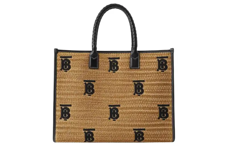 Burberry Medium Freya Tote Natural/Black