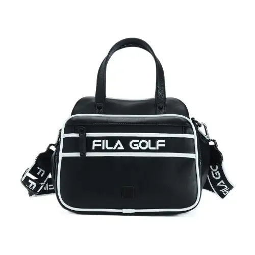 FILA Zip Closure Polyurethane Golf Bag Sports Bags Crossbody Handbags Small Women's Black