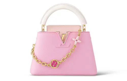 LOUIS VUITTON Capucines Cow Leather Shoulder Bag, Crossbody Bag, Handbag Mini Women's Candy Pink