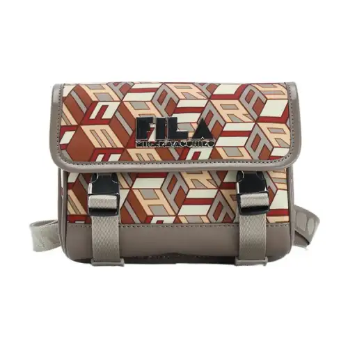 FILA MIHARA Collaboration PU, Textile Mixture Shoulder Bag, Crossbody Bag Small Men's