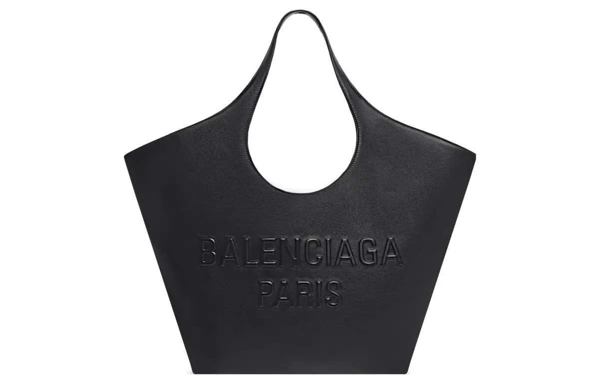 Balenciaga Smooth Cow Leather Tote Bag, Shopping Bag, Handbag Medium Women's Black