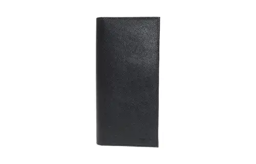 PRADA Calfskin Wallet Regular Men's Black