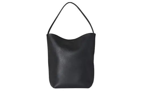 THE ROW Shopping bag, big black one-shoulder bag, with your logo imprint