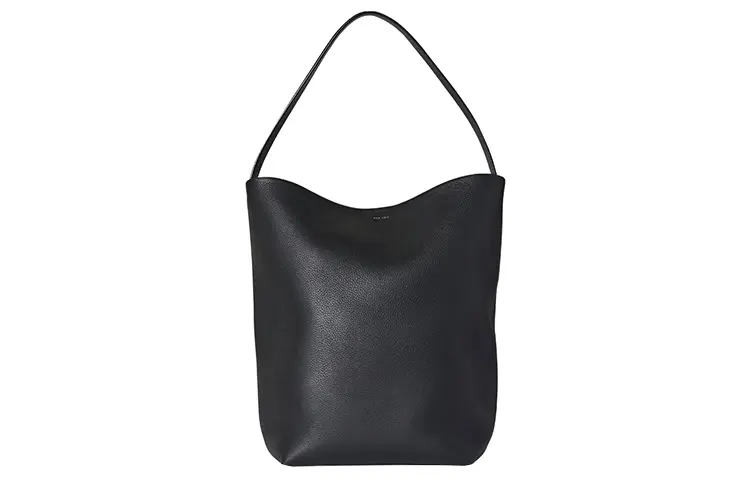 THE ROW Shopping bag, big black one-shoulder bag, with your logo imprint