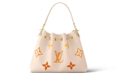 LOUIS VUITTON Cow Leather Bucket Bag, Handbag, Shoulder Bag, Crossbody Bag Regular Women's Beige