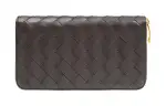 Bottega Veneta Woven Cow Leather Clutch Wallet Women's Brown