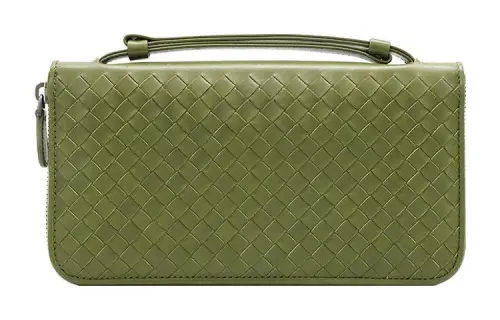 Bottega Veneta Leather Clutch Men's Green