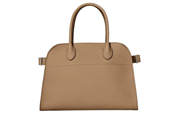 THE ROW Margau Leather Tote Bag, Shopping Bag, Handbag Women's Taupe