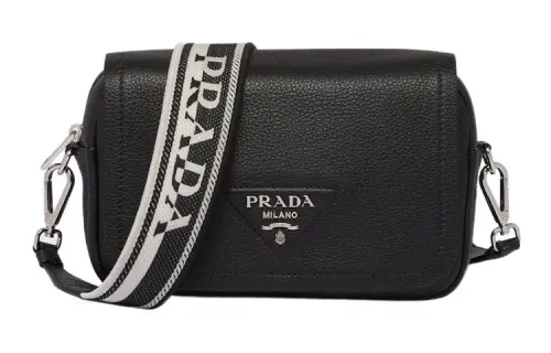 PRADA Leather Crossbody Bag, Shoulder Bag Women's Black