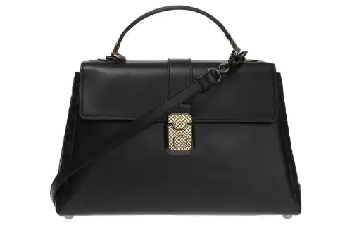 Bottega Veneta Cow Leather Portable Crossbody Bag, Shoulder Bag Regular Women's Black