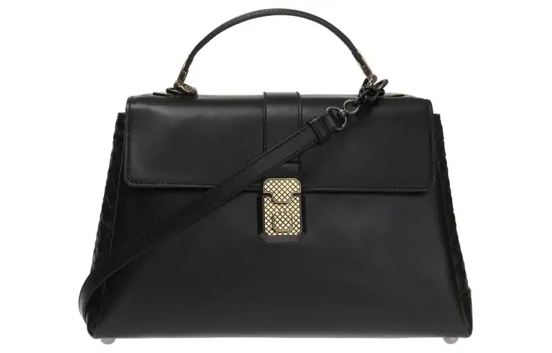 Bottega Veneta Cow Leather Portable Crossbody Bag, Shoulder Bag Regular Women's Black
