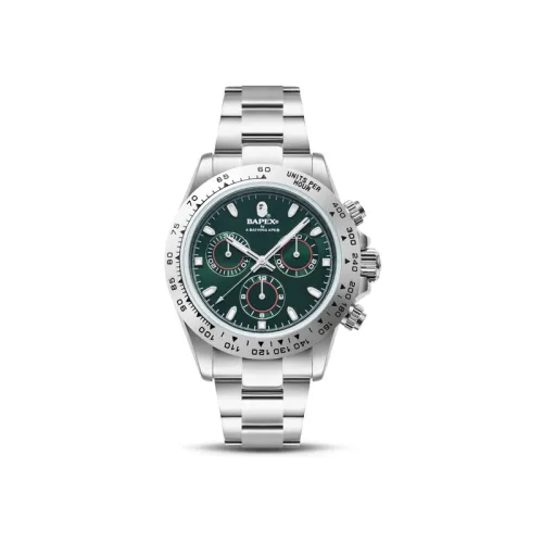Bape Type 4 Bapex #2 Watch Silver/Green