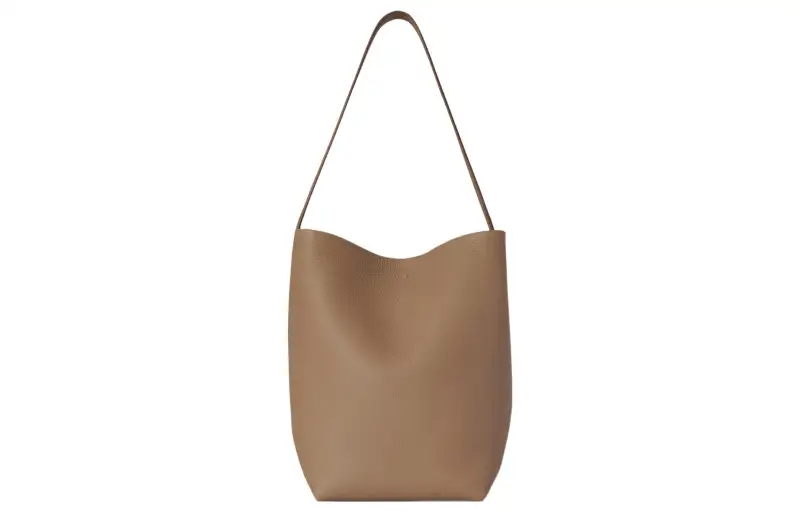 THE ROW N/S Park Grain Calfskin Bucket Bag, Tote Bag, Shopping Bag, Shoulder Bag, Handbag Medium Women's Taupe