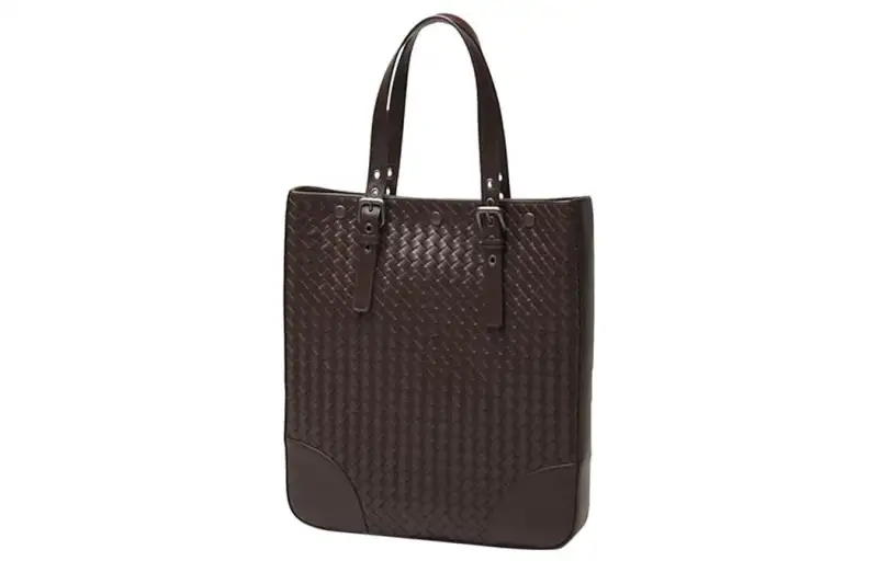 Bottega Veneta Woven Leather Tote Bag, Shopping Bag, Shoulder Bag, Handbag Regular Women's Dark Coffee