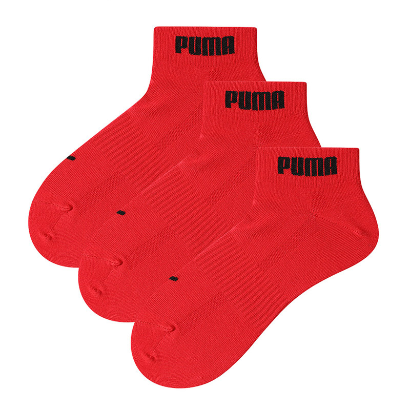 PUMA Ankle Socks Unisex 3 Pack Red
