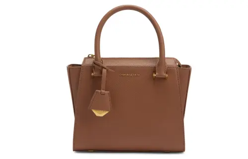 CHARLES&KEITH Pu Crossbody Handbag Small Women's Cream Milk White/Navy Dark Blue/Fuchsia/Green