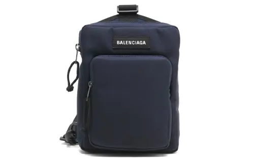 Balenciaga Explorer Nylon Crossbody Bag, Shoulder Bag Men's Dark Blue