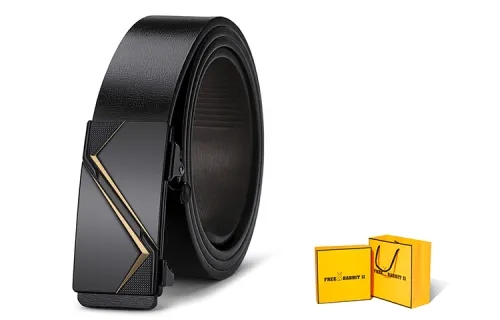FREE RABBITⅡ Genuine Leather Automatic Buckle Toothless Business Inner Wear Cow Leather Belts Unisex