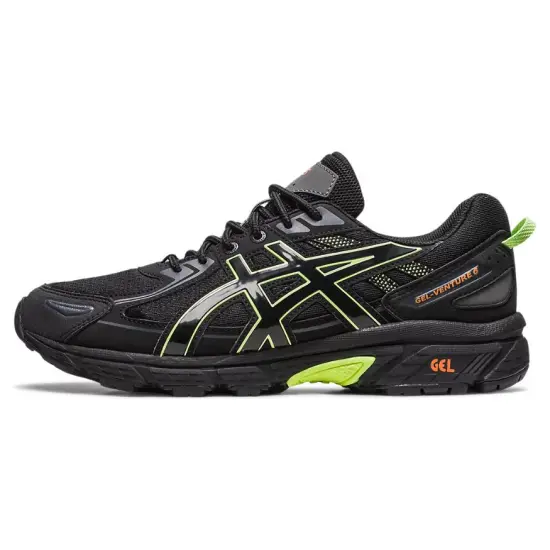 Asics Gel-Venture 6 Running Shoes Unisex Low-top Black/Orange/Green