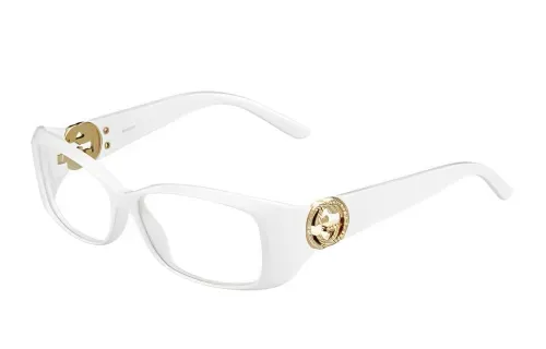 GUCCI Injection Molding Rectangular Prescription Glasses Unisex White