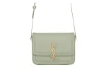 SAINT LAURENT SOLFERINO Cow Leather Tofu Bag, Shoulder Bag, Crossbody Bag Small Women's Light Green