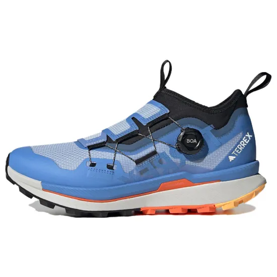 Adidas Terrex Agravic Pro Trail Running Shoes 'Blue Dawn Impact Orange'