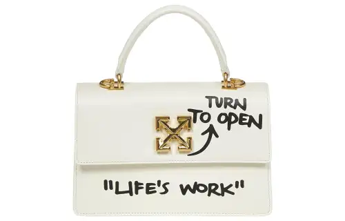 OFF WHITE 1.4 Jitney 'LIFE'S WORK' Bag White