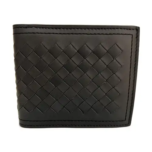 Bottega Veneta Calfskin Coin Purse Wallet Regular Men's Black